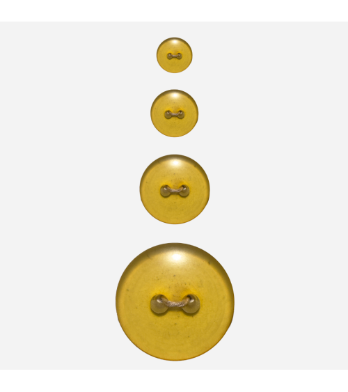 Botón Amarillo Translúcido con Orificio – Diversidad de Tamaños