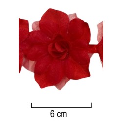Tira de Flores de gasa 6cm