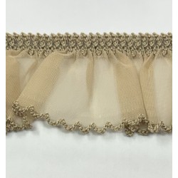 Cinta Plisada elastica de organza de 3,5 cm de ancho