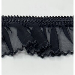 Cinta Plisada elastica de organza de 3,5 cm de ancho