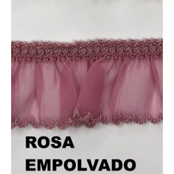 Cinta Plisada elastica de organza de 3,5 cm de ancho
