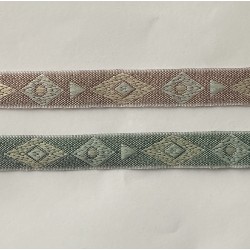 Cinta Tapacosturas Étnica Azul y Gris para Diseños Culturales
