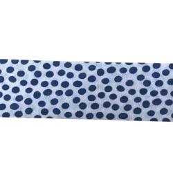 Bies tergal con estampado a lunares