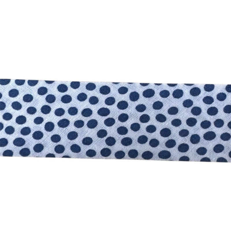 Bies tergal con estampado a lunares