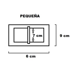 Hebilla rectangular de nacar