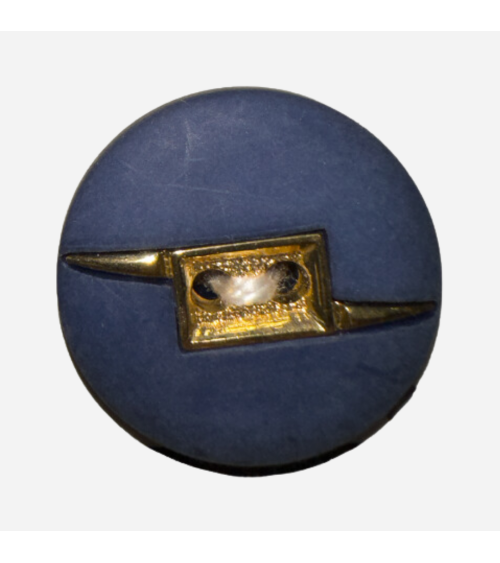 Botón Azul Marino con Detalle Dorado para un Toque de Lujo