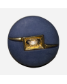Botón Azul Marino con Detalle Dorado para un Toque de Lujo