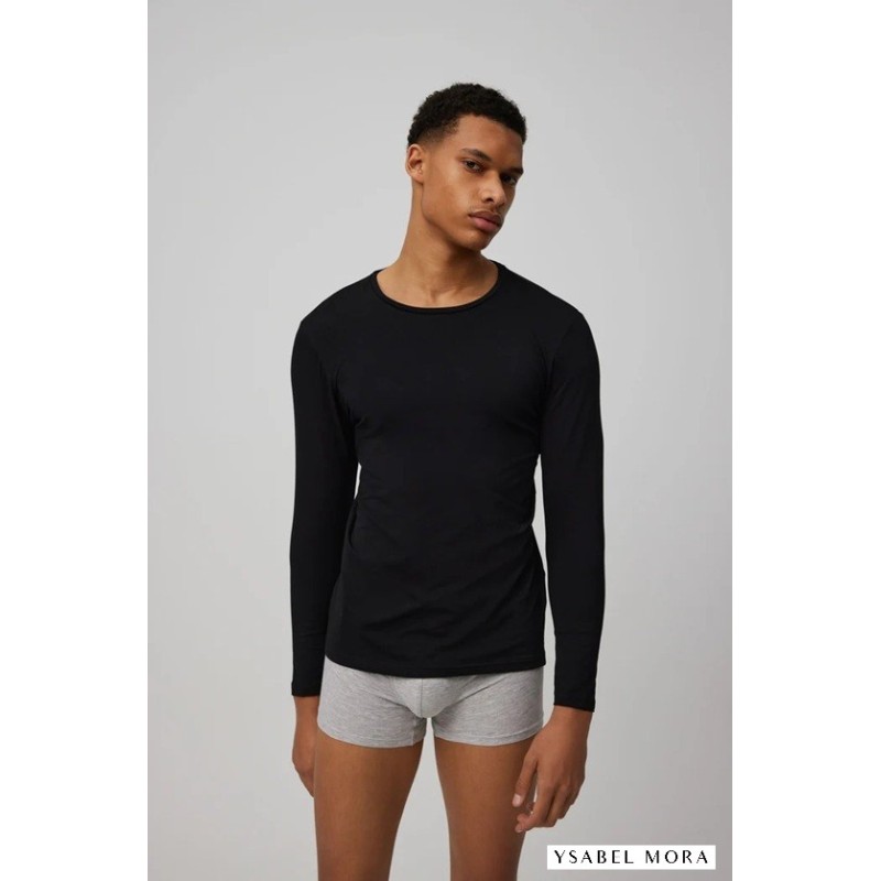 Camiseta manga larga algodón para hombre