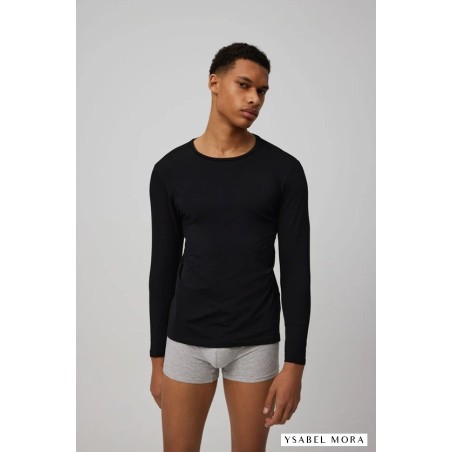 Camiseta manga larga algodón para hombre