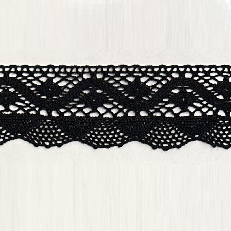 Puntilla de bolillos de 38 mm de ancho