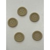 Pack 25 botones clásicos de tono beige.
