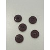Pack 25 botones clásicos de tono marrón .