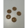 Pack 25 botones clásicos de tono marrón claro.