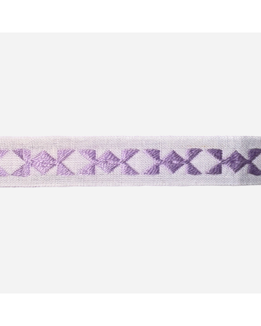 Cinta Tapacostura Estilo Zigzag Morado - Accesorio Moderno para Diseño