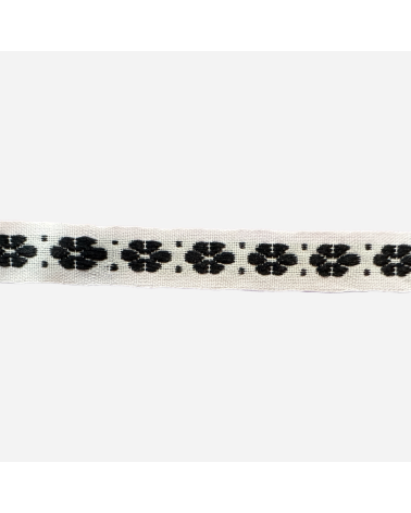 Cinta Beige con Tréboles Negros para Diseños Únicos y Personalizados