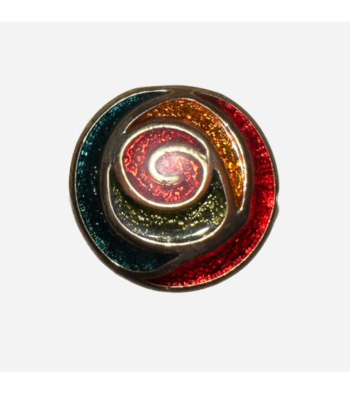 Botón Espiral Brillante Multicolor para Accesorios Modernos
