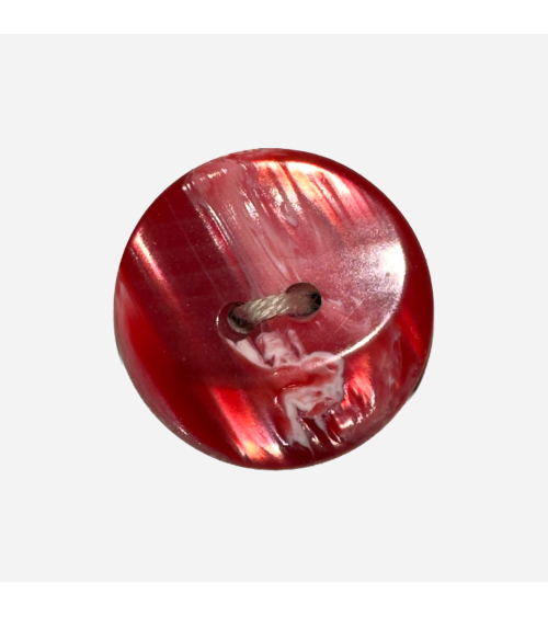 Botón Decorativo Rojo con Efecto de Cristal para Costura Creativa