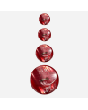 Botón Decorativo Rojo con Efecto de Cristal para Costura Creativa