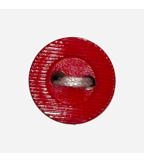 Botón Rojo Texturizado con Centro Sombreado para Diseño de Moda