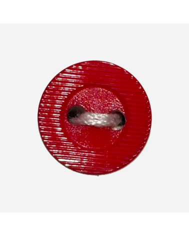 Botón Rojo Texturizado con Centro Sombreado para Diseño de Moda