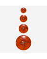 Botón Naranja Vibrante con Relieve Lineal para Prendas Contemporáneas