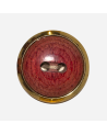 Botón de Madera Granate con Elegante Borde Dorado