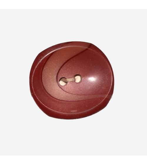 Botón Ovalado Granate con Brillo Sutil para Detalles Femeninos