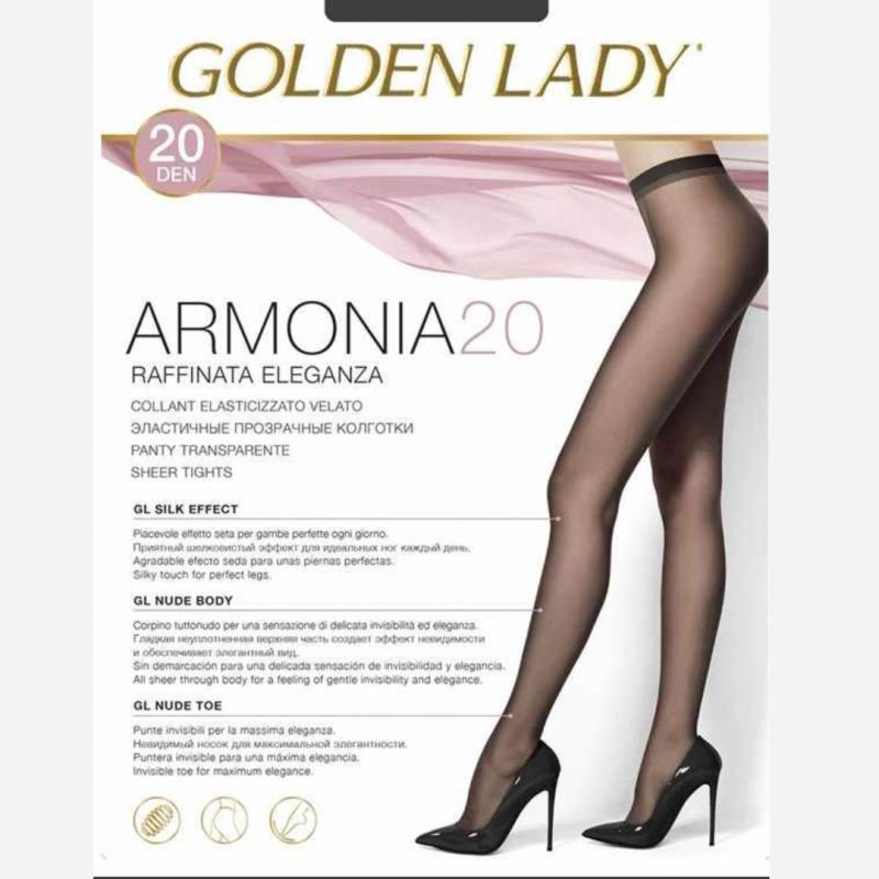 Medias Transparentes Golden Lady Armonia 20 DEN | Elegancia Sutil