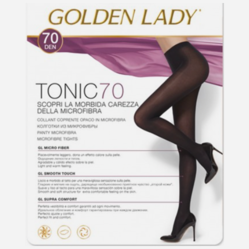 Panty Opaco Golden Lady Tonic 70 - Suavidad y Elasticidad con Lycra 3D